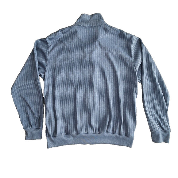 Haband Full Zip Men's Jacket Size Large Gray Y2K Style 129 Made in Switzerland - Picture 2 of 15